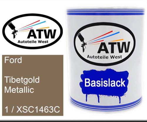 Ford, Tibetgold Metallic, 1 / XSC1463C: 1L Lackdose, von ATW Autoteile West.